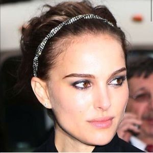BLUE rhinestone headwrap from Jennifer Behr